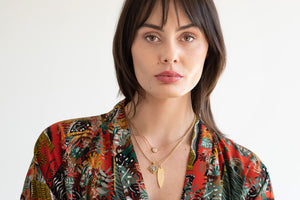 Mod Bezel Diamond Necklace in Rose
