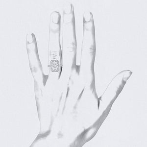 Milgrain Halo Ring