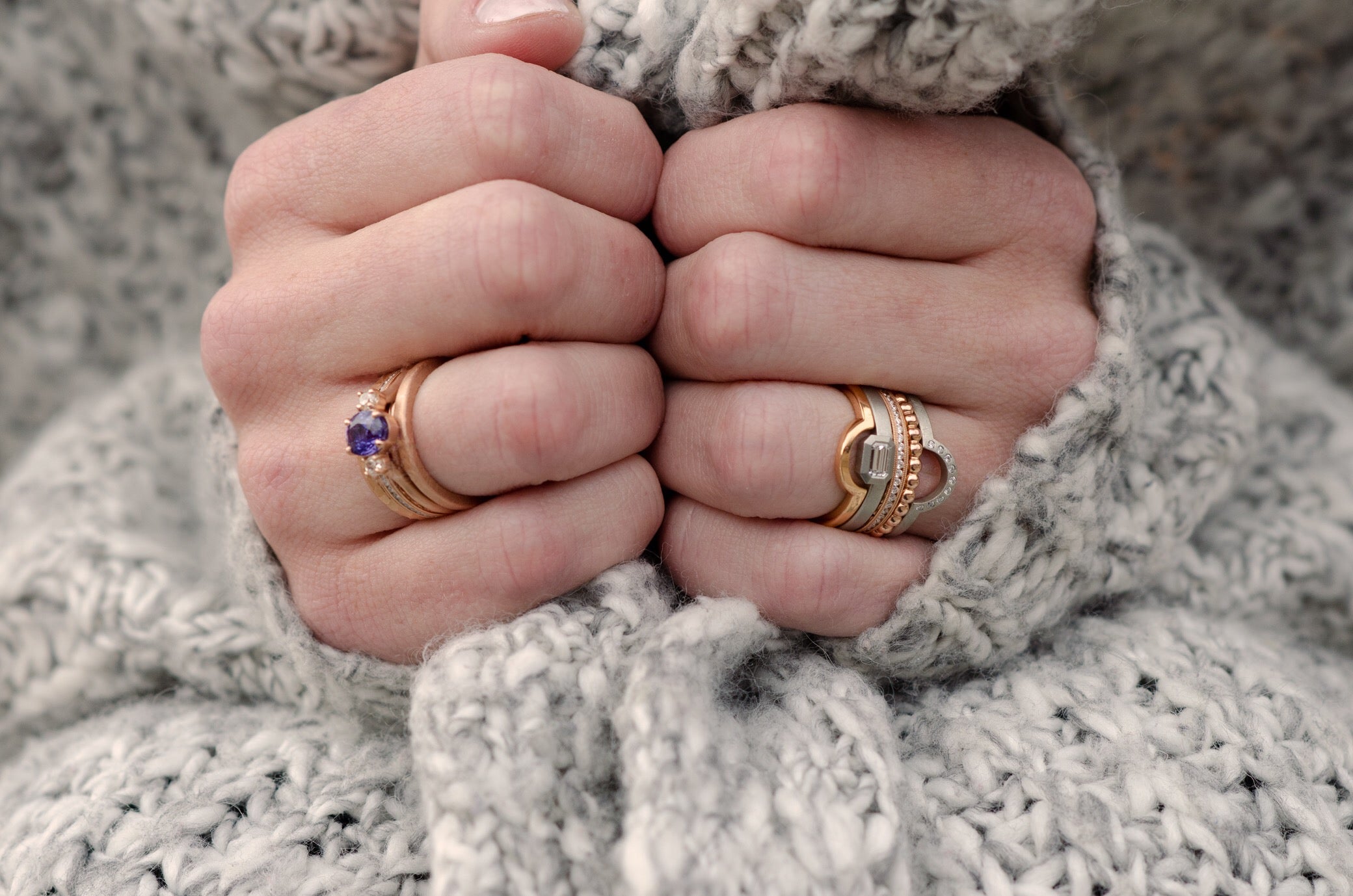 Offset Ring (East West Emerald Cut) – J Albrecht Designs