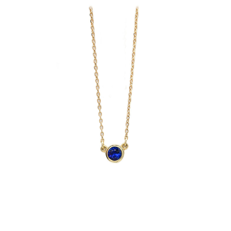 3mm Sapphire Everyday Necklace in Yellow