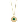 Emerald Pattern Disc Pendant