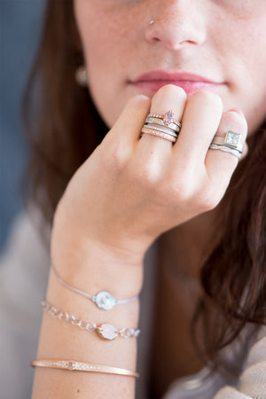 White Gold Diamond Twist Ring