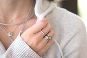 Rose Gold Hammered Band